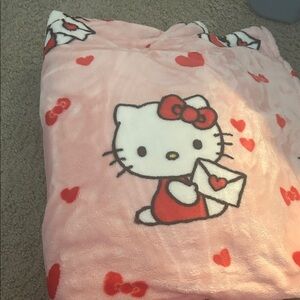 Hello Kitty Pink Valentines Blanket